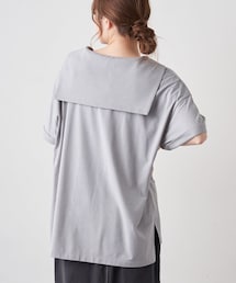 PUAL CE CIN | 【Du noir】シルケットセーラーカラーT(Tシャツ/カットソー)