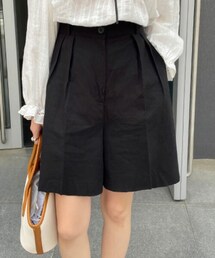 DHOLIC STYLE | [URBANROSY] リネン混ウエストタックショートパンツ(その他パンツ)