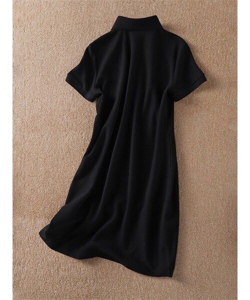 Cozyyoung（コージーヤング）の「Poloネックスポーツスタイルワンピース（ワンピース・レディース・ブラック・S/M/L/XL）」の4枚目の写真
