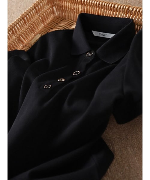 Cozyyoung（コージーヤング）の「Poloネックスポーツスタイルワンピース（ワンピース・レディース・ブラック・S/M/L/XL）」の5枚目の写真