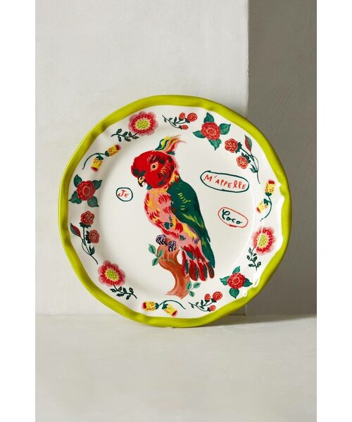 Anthropologie(アンソロポロジー)の「Nathalie Lete Francophile Dinner Plate(食器/キッチン・plum/light red/yellow/bright red/multi/slate/dark yellow/navy/medium orange/grey/raspberry・ONE SIZE)」の1枚目の写真