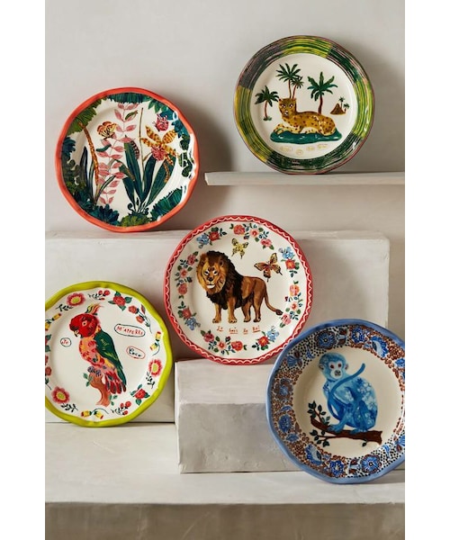 Anthropologie(アンソロポロジー)の「Nathalie Lete Francophile Dinner Plate(食器/キッチン・plum/light red/yellow/bright red/multi/slate/dark yellow/navy/medium orange/grey/raspberry・ONE SIZE)」の6枚目の写真
