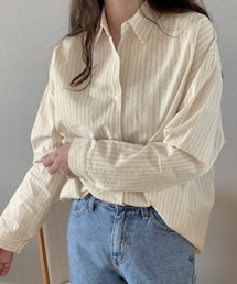 DHOLIC STYLE | [laurenhi] ストライプルーズシャツ(シャツ/ブラウス)