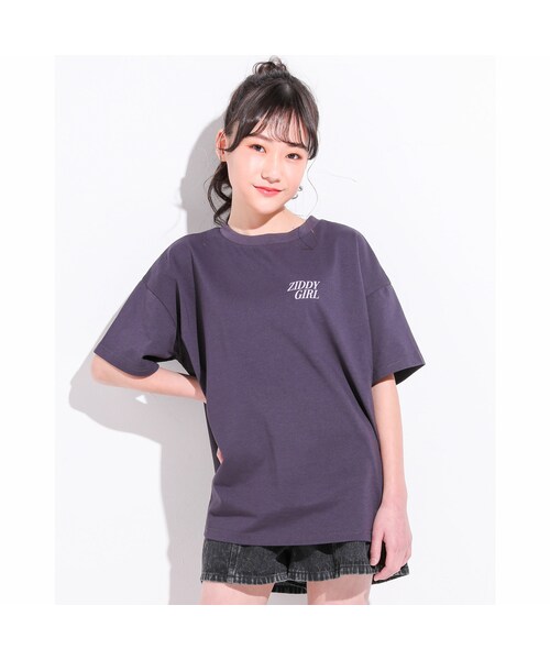 ZIDDY(ジディ)の「ロゴ ルーズ トレンドシルエット Tシャツ(Tシャツ/カットソー・キッズ・ブルー/グレー/ホワイト・130/140/150/160)」の3枚目の写真