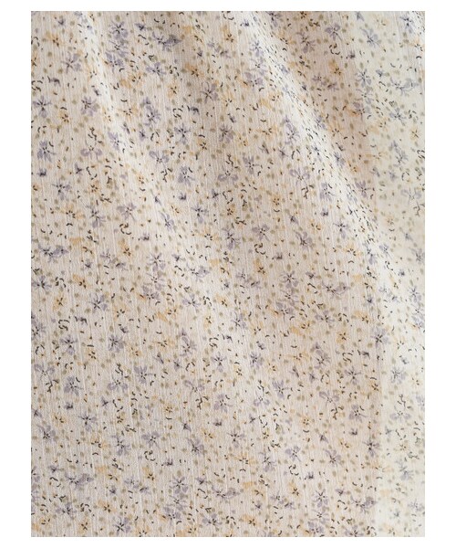 earth music&ecology（アースミュージックアンドエコロジー）の「前後2wayフリルカラーレースアップチュニック（ワンピース/ドレス・アイボリー/フラワーブラック/フラワー/フラワーサックス・F）」の10枚目の写真