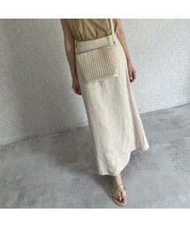 copine | リネンブレンドロングフレアスカート (2color)(スカート)
