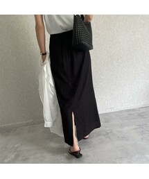 copine | リネンブレンドロングフレアスカート (2color)(スカート)
