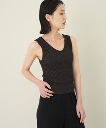 city（シティ）の「ファインコットンリブニットタンク（トップス）」