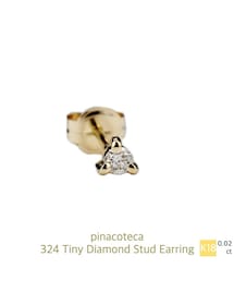 pinacoteca | ピナコテーカ 324 タイニー 一粒ダイヤモンド スタッド ピアス 0.02ct(ピアス（片耳用）)