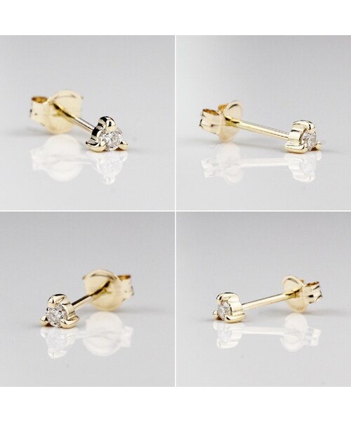 pinacoteca（ピナコテーカ）の「ピナコテーカ 324 タイニー 一粒ダイヤモンド スタッド ピアス 0.02ct（ピアス（片耳用）・レディース・ゴールド・free）」の2枚目の写真