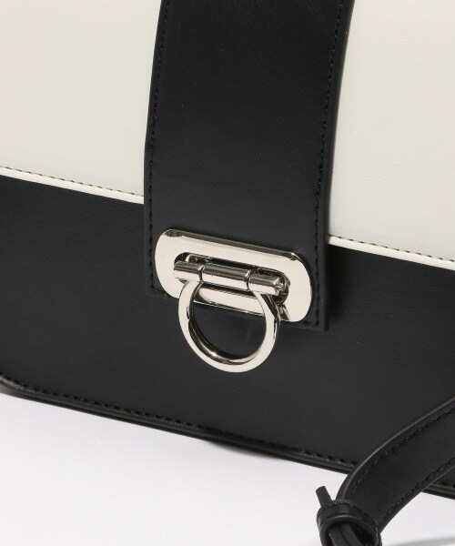 PAGEBOY（ページボーイ）の「【ポイント20％還元対象】【WEB先行予約】バイカラースクエアショルダー（バッグ・レディース・ホワイト×ブラック/ブラック×マンゴーナッツ・ONE SIZE）」の9枚目の写真