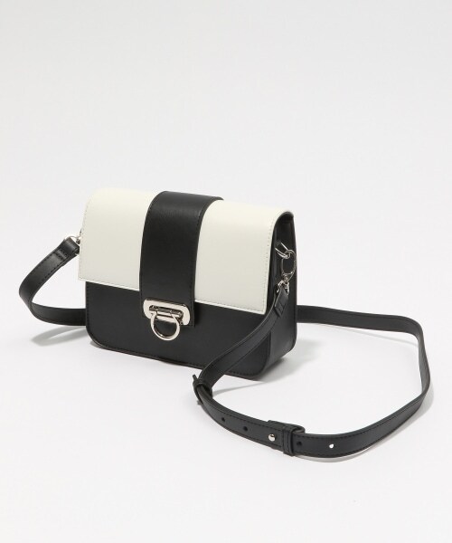 PAGEBOY（ページボーイ）の「【ポイント20％還元対象】【WEB先行予約】バイカラースクエアショルダー（バッグ・レディース・ホワイト×ブラック/ブラック×マンゴーナッツ・ONE SIZE）」の6枚目の写真