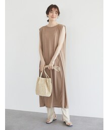 Green　Parks | 麻ブレンドノースリーブカットワンピース(ワンピース/ドレス)