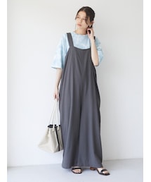Green　Parks | ・SUGAR SPOON リネンワイドサロペットパンツ(オールインワン・サロペット)