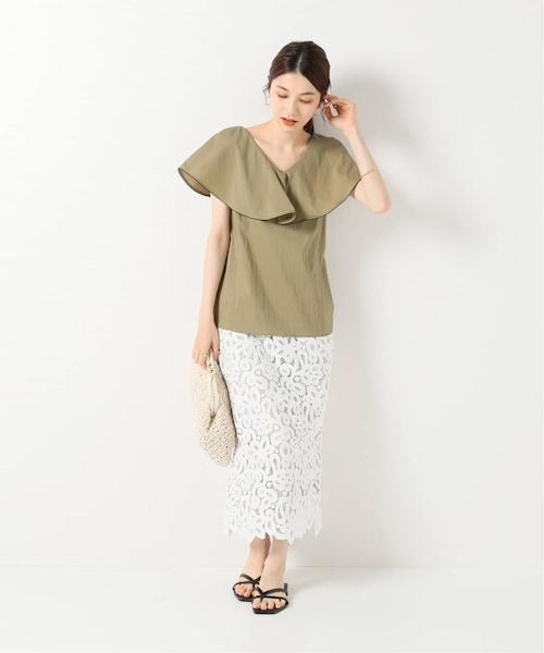 IENA（イエナ）の「コットンナイロンラッフルブラウス（）」 - WEAR