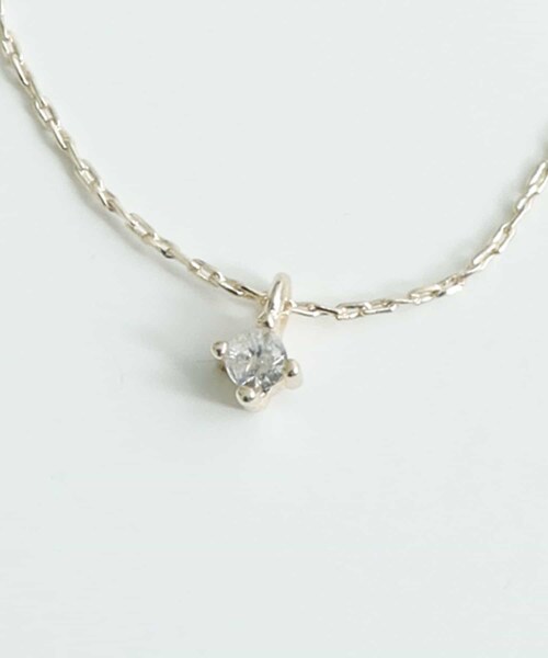 3coins（3coins）の「爪付ストーンプチペンダントネックレス（ネックレス・ゴールド/その他・0）」の2枚目の写真