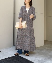 CAPRICIEUX LE'MAGE | 2WAYスキッパーキカラインワンピース(ワンピース)