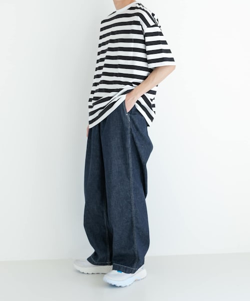 パンツ graphpaper denim baggy pants graphpaper denim baggy pants