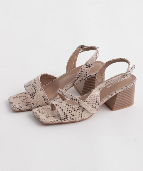 Andemiu（アンデミュウ）の「アシメデザインサンダル（シューズ・パイソン/ブラック/ベージュ）」の7枚目の写真