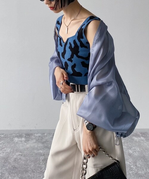 PAGEBOY（ページボーイ）の「カウガラビスチェ【先行予約】（トップス・ブラック/ブルー）」の6枚目の写真