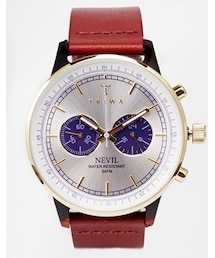 TRIWA | Triwa Nevil Leather Strap Watch NEAC109 - Brown(アナログ腕時計)