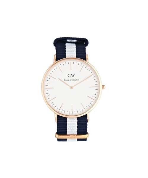 Daniel Wellington(ダニエルウェリントン)の「Daniel Wellington Glasgow Rose Gold Canvas Strap Watch - Navy/white(アナログ腕時計・メンズ・Navy/white)」の1枚目の写真