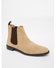 asos | ASOS Chelsea Boots in Suede - Stone(ブーツ)