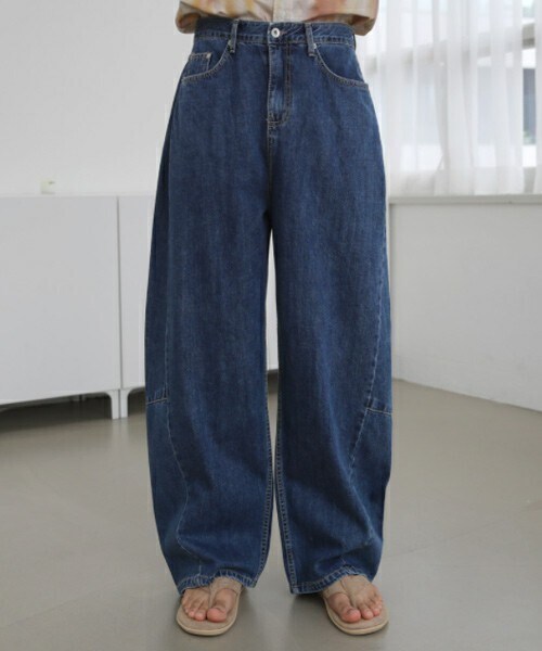 D'MENS by DHOLIC（ディーメンズ）の「ロングワイドジーンズ（デニムパンツ・メンズ・ブルー/その他・S/M/L）」の2枚目の写真