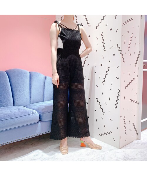 lilLilly(リルリリー)の「2WAYコットンレースオールインワン(ワンピース/ドレス・レディース・WHITE/BLACK)」の13枚目の写真