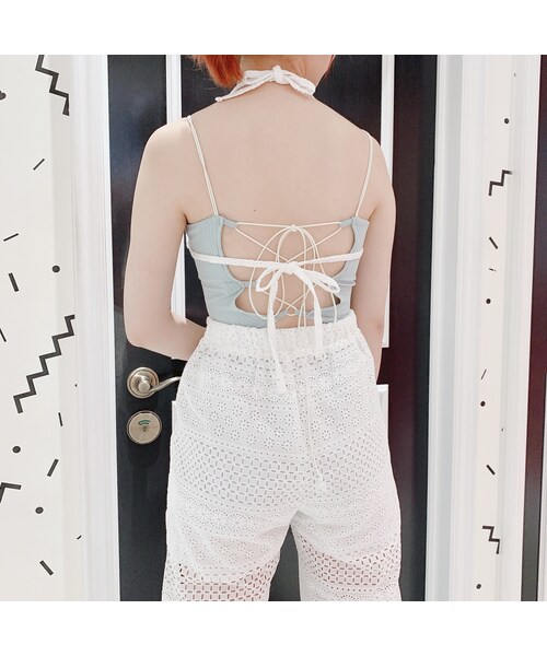 lilLilly(リルリリー)の「2WAYコットンレースオールインワン(ワンピース/ドレス・レディース・WHITE/BLACK)」の10枚目の写真