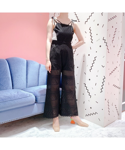 lilLilly(リルリリー)の「2WAYコットンレースオールインワン(ワンピース/ドレス・レディース・WHITE/BLACK)」の12枚目の写真