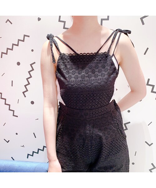 lilLilly(リルリリー)の「2WAYコットンレースオールインワン(ワンピース/ドレス・レディース・WHITE/BLACK)」の17枚目の写真