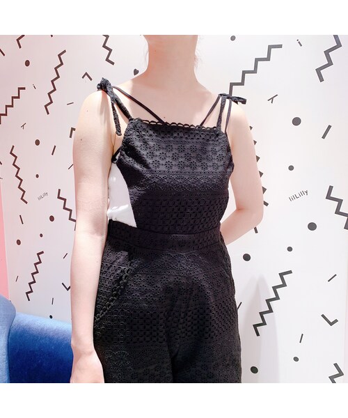 lilLilly(リルリリー)の「2WAYコットンレースオールインワン(ワンピース/ドレス・レディース・WHITE/BLACK)」の16枚目の写真