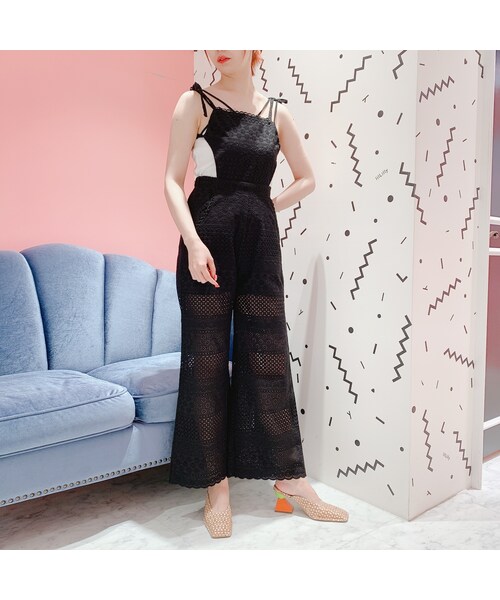 lilLilly(リルリリー)の「2WAYコットンレースオールインワン(ワンピース/ドレス・レディース・WHITE/BLACK)」の15枚目の写真