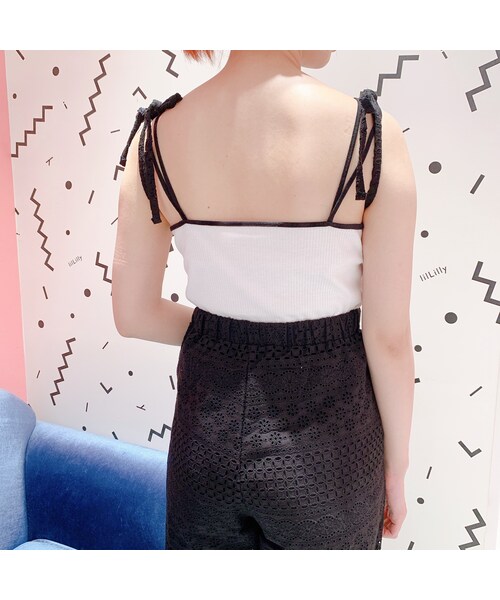lilLilly(リルリリー)の「2WAYコットンレースオールインワン(ワンピース/ドレス・レディース・WHITE/BLACK)」の19枚目の写真