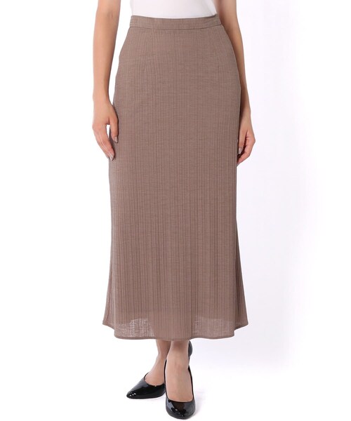 RIVE DROITE（リヴドロワ）の「【大人の女性らしさを演出】テレコナロースカート（スカート・レディース・ベージュ/イエロー/ブラック・F）」の3枚目の写真