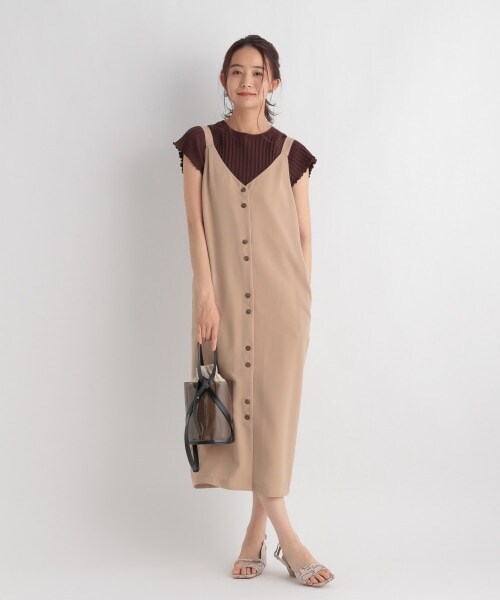 Andemiu（アンデミュウ）の「フロントボタンジャンスカ（スカート・ブラック/ブラウン/ベージュ）」の8枚目の写真