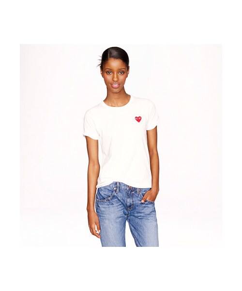 COMME des GARCONS(コムデギャルソン)の「PLAY Comme des Garcons® heart tee in white(Tシャツ/カットソー・レディース・white・SMALL)」の1枚目の写真