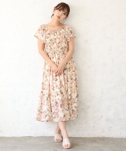 one after another NICE CLAUP（ワンアフターアナザーナイスクラップ）の「袖フレアシャーリングワンピース（ワンピース・レディース・ホワイト系その他/ラベンダー/ピンク/ブルー系その他/その他11・0）」の2枚目の写真