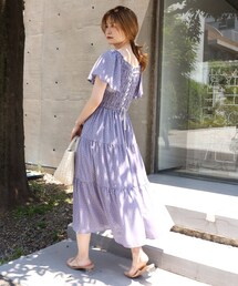 one after another NICE CLAUP | 袖フレアシャーリングワンピース(ワンピース)