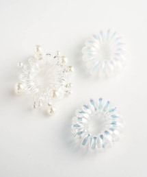 3coins | パールオーロラコイルポニー3個SET(その他ヘアアクセサリー)