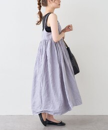 PUAL CE CIN | 麻キャンバスクリンクルキャミワンピース(ワンピース)