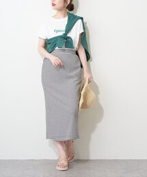 natural couture | 【WEB限定カラー有り】変わり織りドビーチェックスカート(スカート)