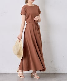 natural couture（ナチュラルクチュール）の「【MAYUKOさんコラボ】前後2WAY美シルエットカットワンピース（ワンピース）」