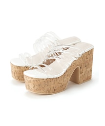 GRL | クリアチューブコルクヒールサンダル(サンダル)