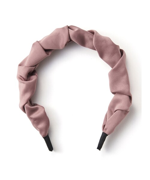 GRL（グレイル）の「ギャザーサテンカチューシャ（カチューシャ・レディース・ラベンダー/ダークピンク・F）」の2枚目の写真