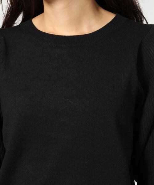 LEPSIM（レプシィム）の「【保温機能アイテム】１２Ｇソデリブクループルオーバー（トップス・レディース・ブラック/エンジ/ベージュ・Ｍ/Ｌ）」の9枚目の写真