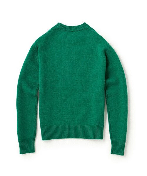 Maison Kitsune（メゾンキツネ）の「FOX HEAD PULLOVER（ニット・メンズ・グレー/グリーン・XS/S/M）」の4枚目の写真