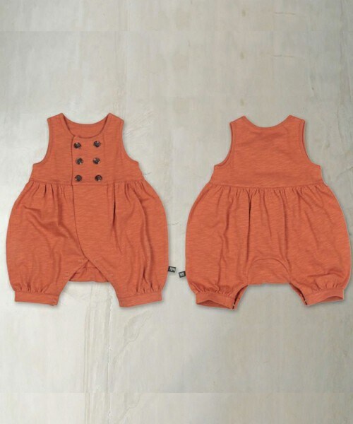 PUPPAPUPO(プッパプーポ)の「フォーマル ロンパース スーツ 70/80 ベビー服 子供服(サロペット/オーバーオール・キッズ・ベージュ/オレンジ/ブラック・70 80)」の3枚目の写真
