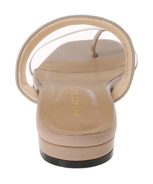 Green　Parks（グリーンパークス）の「・メタリックアクセントサンダル（シューズ・アイボリー/ブラック/グレーベージュ/パイソン・M/L）」の2枚目の写真